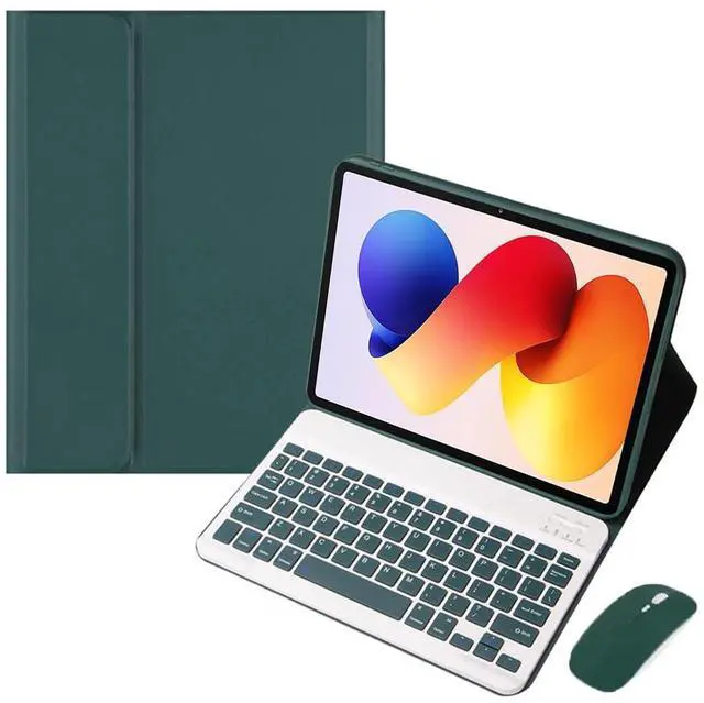 Main image of Detachable Rechargeable Bluetooth Wireless Keyboard Stand Case with US English Layout for 12.1-inch 2025 Xiaomi Redmi Pad 2 Pro, Green