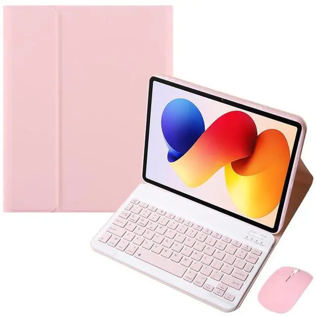 Main image of Detachable Rechargeable Bluetooth Wireless Keyboard Stand Case with US English Layout for 12.1-inch 2025 Xiaomi Redmi Pad 2 Pro, Pink