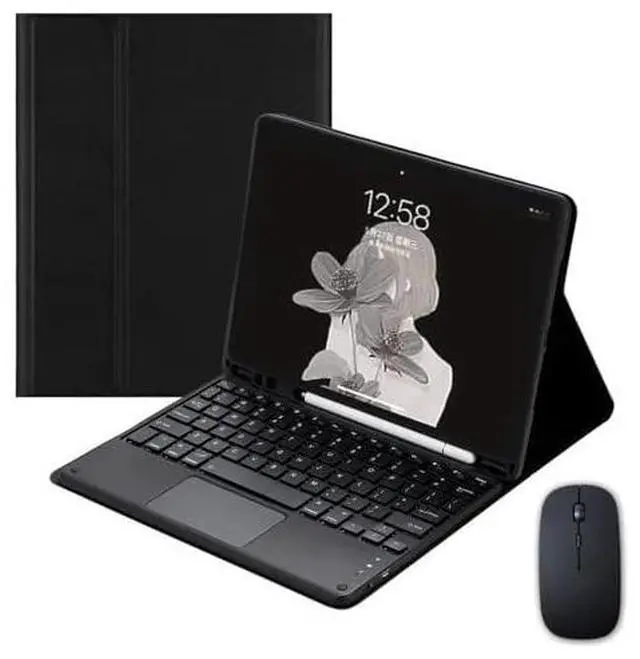 Main image of Detachable Wireless English Touchpad Keyboard & Mouse Folio Case with Pencil Holder & Adjustable Stand for Samsung Galaxy Tab A9+ / A9 Plus 11 Inch (SM-X210/X215/X216/X218), Black