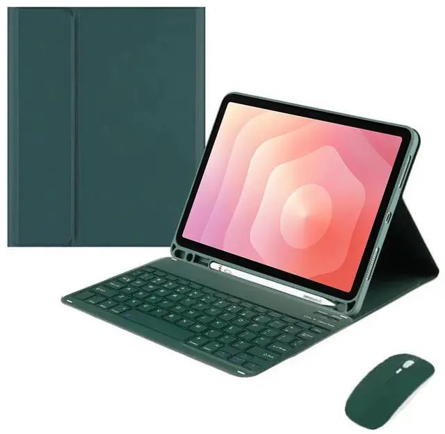 Main image of Detachable Rechargeable Bluetooth English Keyboard Case with Pencil Slot & Adjustable Stand for Samsung Galaxy Tab S11 11 Inch 2025 (SM-X730/X736B) (Green)