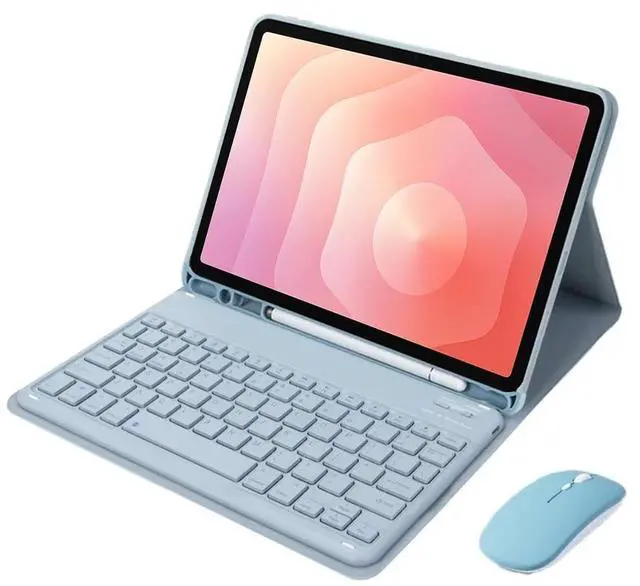 Main image of Detachable Rechargeable Bluetooth English Keyboard Case with Pencil Slot & Adjustable Stand for Samsung Galaxy Tab S11 11 Inch 2025 (SM-X730/X736B)(Misty Blue)