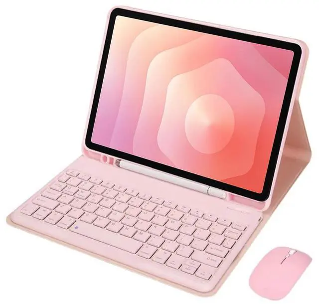 Main image of Detachable Rechargeable Bluetooth English Keyboard Case with Pencil Slot & Adjustable Stand for Samsung Galaxy Tab S11 11 Inch 2025 (SM-X730/X736B) (Pink)