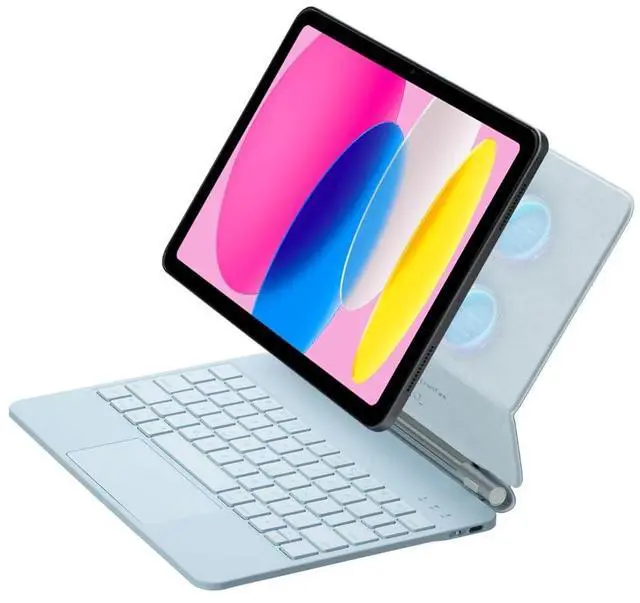Main image of Magic Backlit Trackpad Keyboard Magnetic Case for iPad A16 2025 / iPad 11 Gen 11" A3355/A3356/A3354, Rechargeable US English Keypad (Blue)