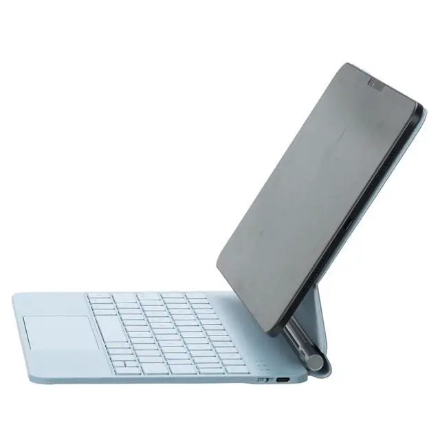 Alt view image 2 of 7 - Magic Backlit Trackpad Keyboard Magnetic Case for iPad A16 2025 / iPad 11 Gen 11" A3355/A3356/A3354, Rechargeable US English Keypad (Blue)