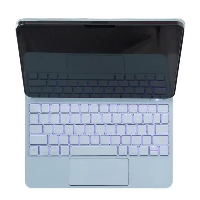 Alt view image 7 of 7 - Magic Backlit Trackpad Keyboard Magnetic Case for iPad A16 2025 / iPad 11 Gen 11" A3355/A3356/A3354, Rechargeable US English Keypad (Blue)