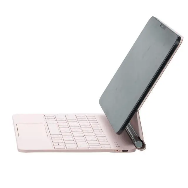 Alt view image 2 of 7 - Magic Backlit Trackpad Keyboard Magnetic Case for iPad A16 2025 / iPad 11 Gen 11" A3355/A3356/A3354, Rechargeable US English Keypad(Pink)