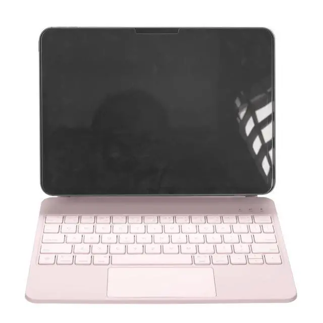 Alt view image 6 of 7 - Magic Backlit Trackpad Keyboard Magnetic Case for iPad A16 2025 / iPad 11 Gen 11" A3355/A3356/A3354, Rechargeable US English Keypad(Pink)