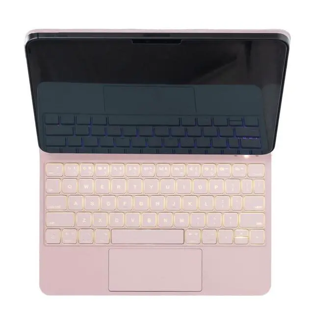Alt view image 7 of 7 - Magic Backlit Trackpad Keyboard Magnetic Case for iPad A16 2025 / iPad 11 Gen 11" A3355/A3356/A3354, Rechargeable US English Keypad(Pink)