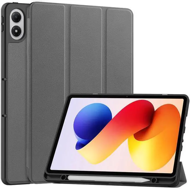Main image of TPU Soft Protective Case with Pencil Slot, Magnetic Stand & Auto Sleep/Wake Compatible with Xiaomi Redmi Pad 2 Pro 12.1" 2025 (Gray)