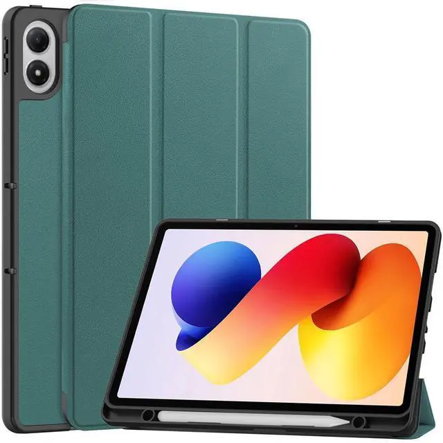 Main image of TPU Soft Protective Case with Pencil Slot, Magnetic Stand & Auto Sleep/Wake Compatible with Xiaomi Redmi Pad 2 Pro 12.1" 2025 (Green)