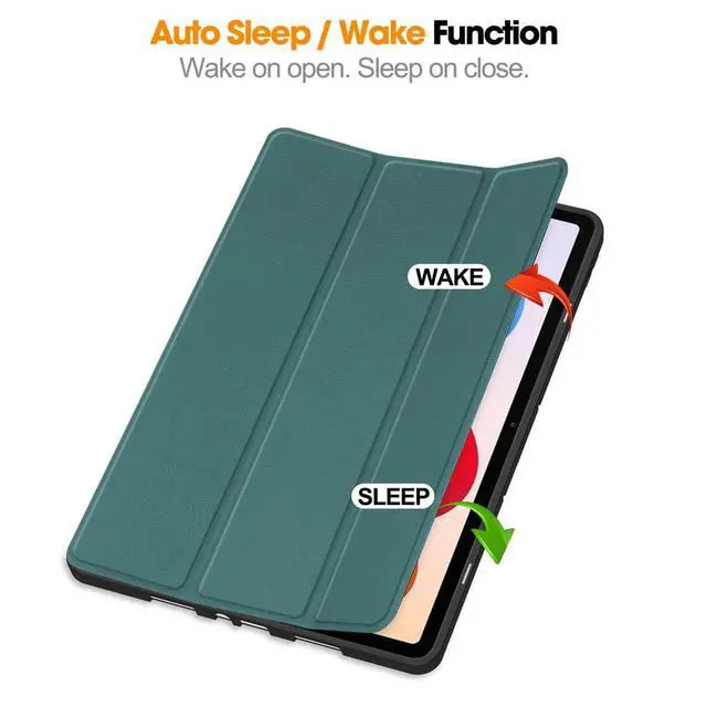 Alt view image 5 of 7 - TPU Soft Protective Case with Pencil Slot, Magnetic Stand & Auto Sleep/Wake Compatible with Xiaomi Redmi Pad 2 Pro 12.1" 2025 (Green)