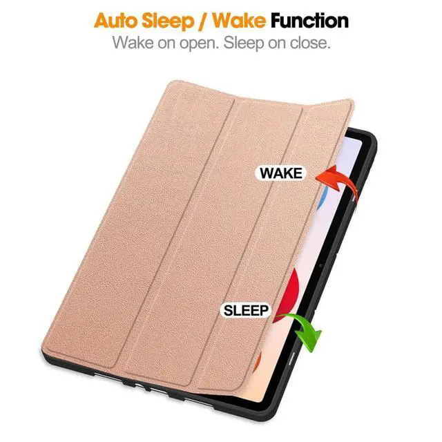 Alt view image 5 of 7 - TPU Soft Protective Case with Pencil Slot, Magnetic Stand & Auto Sleep/Wake Compatible with Xiaomi Redmi Pad 2 Pro 12.1" 2025 (Rose Gold)