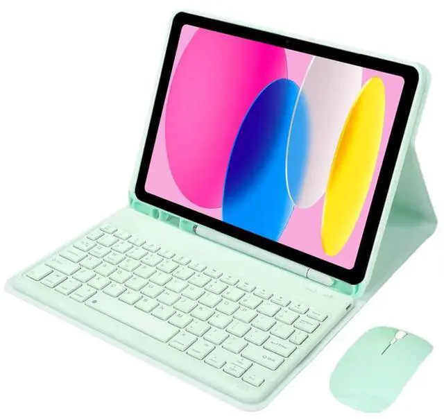 Main image of Detachable Bluetooth Keyboard Case for iPad 11th Gen 11" 2025 (A16 Chip, A3354/A3355/A3356), Rechargeable English Keyboard Folio Cover with Pencil Slot & Adjustable Stand(Mint)