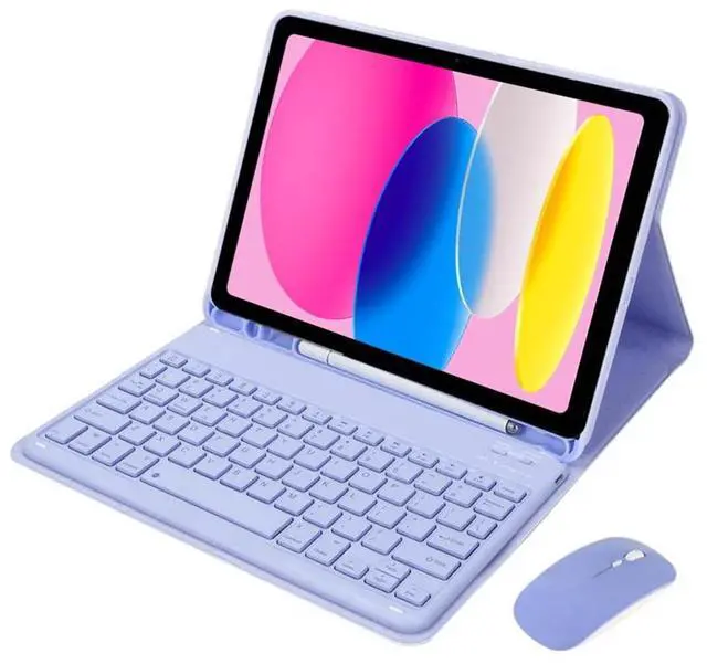 Main image of Detachable Bluetooth Keyboard Case for iPad 11th Gen 11" 2025 (A16 Chip, A3354/A3355/A3356), Rechargeable English Keyboard Folio Cover with Pencil Slot & Adjustable Stand (Purple)