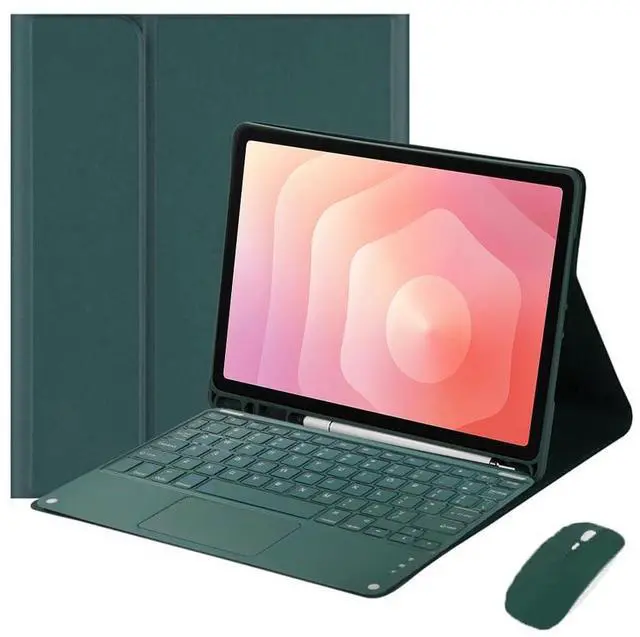 Main image of Detachable Bluetooth Keyboard Case with Trackpad and S Pen Holder for Samsung Galaxy Tab S11 11" SM-X730/SM-X736B (Greem)