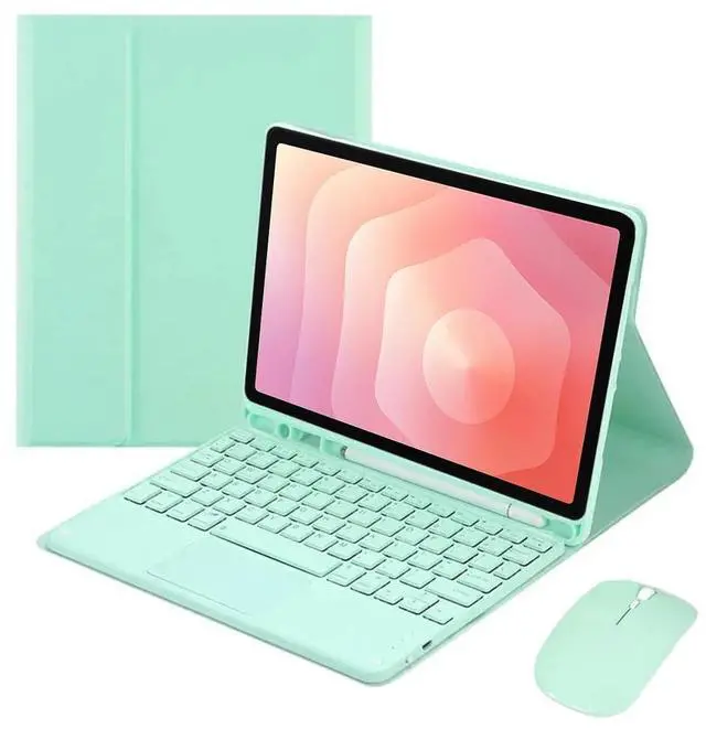 Main image of Detachable Bluetooth Keyboard Case with Trackpad and S Pen Holder for Samsung Galaxy Tab S11 11" SM-X730/SM-X736B (Mint)