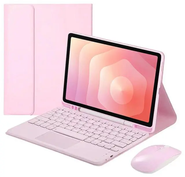 Main image of Detachable Bluetooth Keyboard Case with Trackpad and S Pen Holder for Samsung Galaxy Tab S11 11" SM-X730/SM-X736B(Pink)
