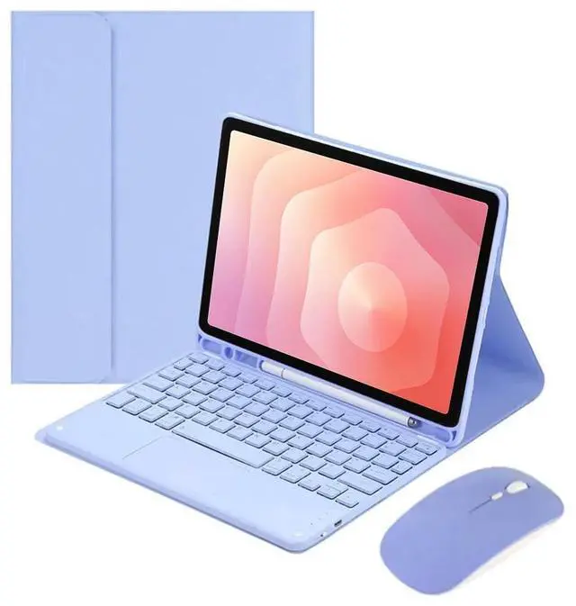Main image of Detachable Bluetooth Keyboard Case with Trackpad and S Pen Holder for Samsung Galaxy Tab S11 11" SM-X730/SM-X736B (Purple)