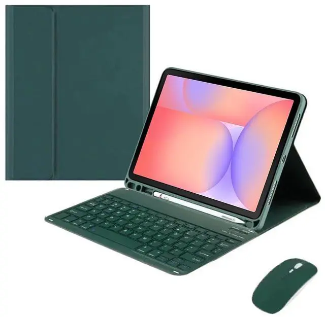 Main image of Detachable Rechargeable Bluetooth Keyboard Case with Trackpad & S Pen Slot for Samsung Galaxy Tab S10 Lite 10.9" 2025 (SM-X400/X406B) (Green)
