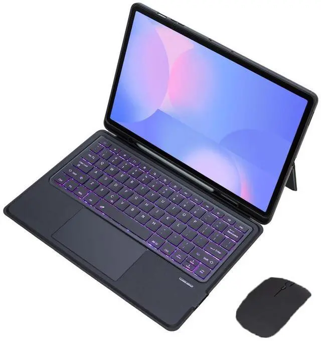 Main image of Backlit Trackpad Keyboard Case for Galaxy Tab S10 FE+ 13.1", Magnetic Detachable Rotatable Stand with S Pen Holder (with mouse)
