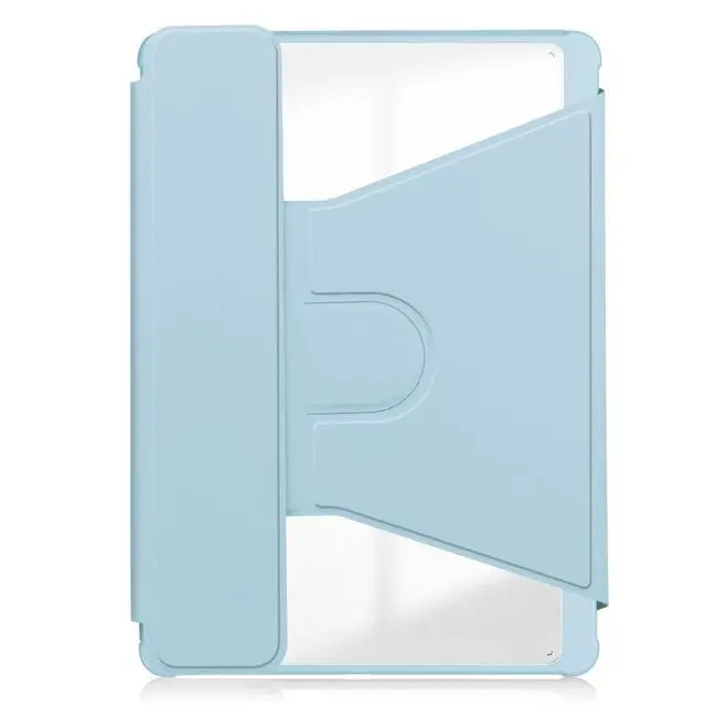 Alt view image 3 of 7 - 360° Rotatable Clear Acrylic Detachable Keyboard Case for Samsung Galaxy Tab A9+ 11" SM-X210/X216/X218, Horizontal & Vertical Stand with Pencil Holder (Sky Blue)