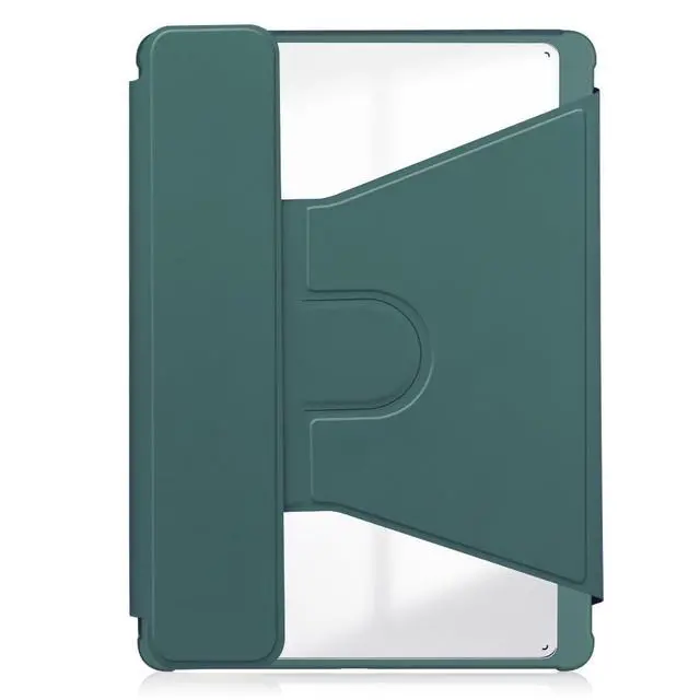 Alt view image 3 of 7 - 360° Rotatable Clear Acrylic Detachable Keyboard Case for Samsung Galaxy Tab A9+ 11" SM-X210/X216/X218, Horizontal & Vertical Stand with Pencil Holder (Green)