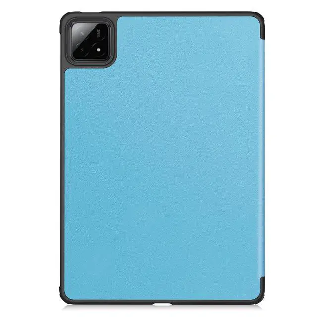 Alt view image 3 of 7 - PU Leather Tablet Case for Xiaomi Pad 7 / Xiaomi Pad 7 Pro 11.2", Hard Shell Magnetic Stand Cover with Auto Sleep/Wake Function (Sky Blue)