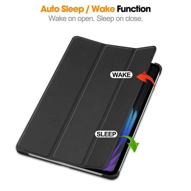 Alt view image 4 of 7 - PU Leather Tablet Case for Xiaomi Pad 7 / Xiaomi Pad 7 Pro 11.2", Hard Shell Magnetic Stand Cover with Auto Sleep/Wake Function (Black)
