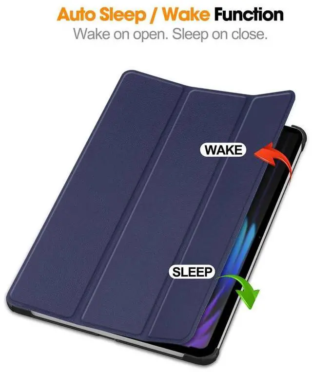 Alt view image 4 of 7 - PU Leather Tablet Case for Xiaomi Pad 7 / Xiaomi Pad 7 Pro 11.2", Hard Shell Magnetic Stand Cover with Auto Sleep/Wake Function (Blue)