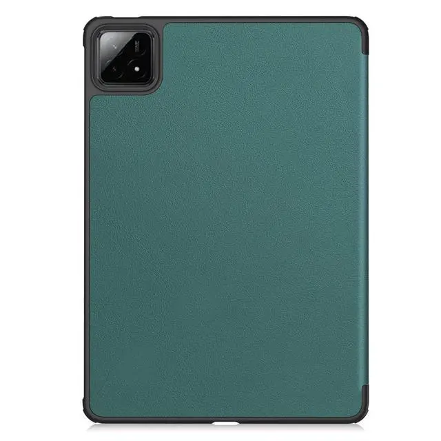 Alt view image 3 of 7 - PU Leather Tablet Case for Xiaomi Pad 7 / Xiaomi Pad 7 Pro 11.2", Hard Shell Magnetic Stand Cover with Auto Sleep/Wake Function (Green)