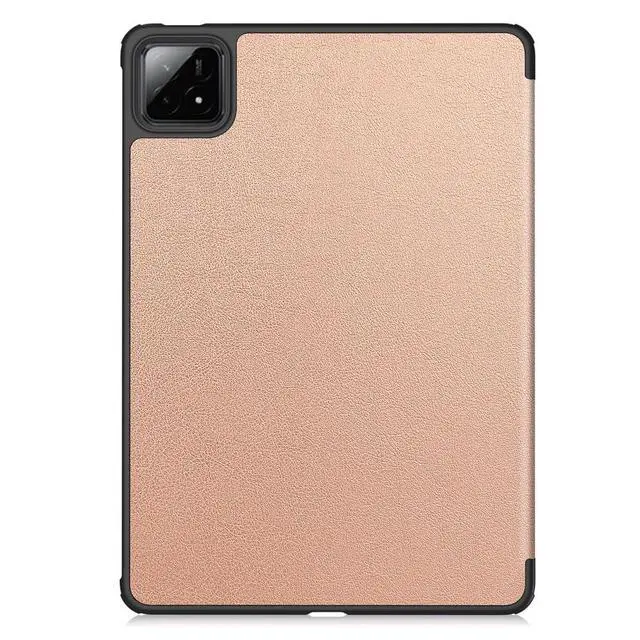 Alt view image 3 of 7 - PU Leather Tablet Case for Xiaomi Pad 7 / Xiaomi Pad 7 Pro 11.2", Hard Shell Magnetic Stand Cover with Auto Sleep/Wake Function (Rose Gold)