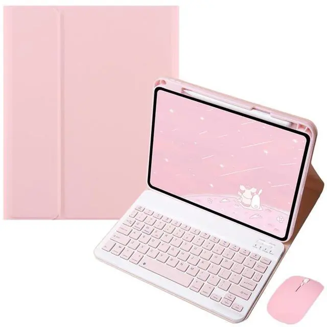 Main image of Keyboard Case for Xiaomi Pad 7 / Xiaomi Pad 7 Pro 11.2", Sky Blue PU Leather Folio Cover, Detachable Rechargeable English Keyboard, Pencil Slot & Horizontal Kickstand(Pink)