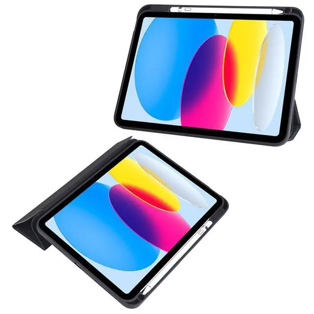 Alt view image 3 of 6 - Clear Acrylic Case for iPad 11th Gen A16 2025 11", Hard Back Cover with Pencil Holder, Magnetic Stand, Auto Sleep WakeBlack