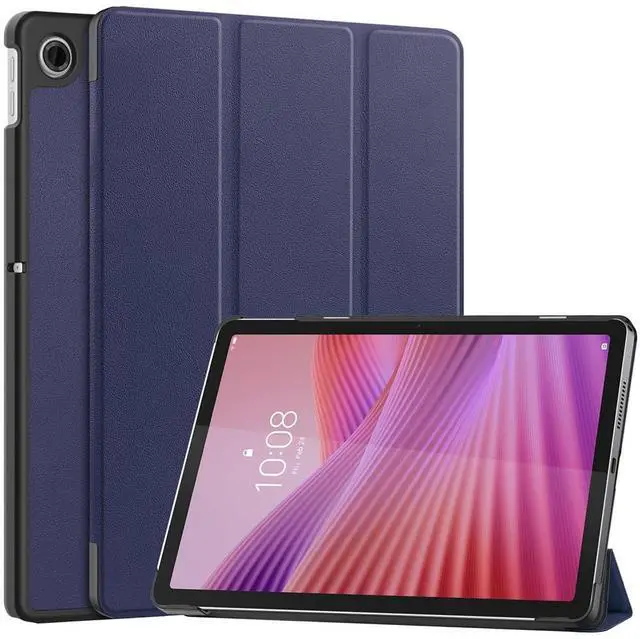 Main image of PU Leather Tablet Case for Lenovo Tab 10.1 2025 (TB311FU/TB311XU), Magnetic Closure, Magnetic Stand, Auto Sleep/Wake, Hard Protective Cover(Blue)