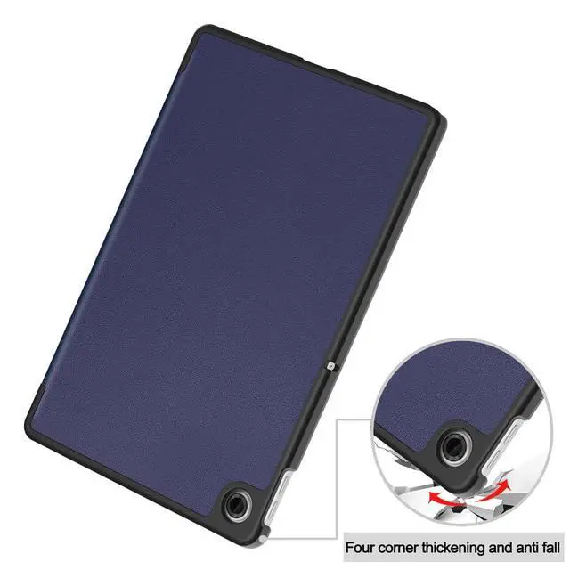 Alt view image 7 of 7 - PU Leather Tablet Case for Lenovo Tab 10.1 2025 (TB311FU/TB311XU), Magnetic Closure, Magnetic Stand, Auto Sleep/Wake, Hard Protective Cover(Blue)