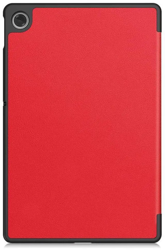 Alt view image 3 of 7 - PU Leather Tablet Case for Lenovo Tab 10.1 2025 (TB311FU/TB311XU), Magnetic Closure, Magnetic Stand, Auto Sleep/Wake, Hard Protective Cover (red)