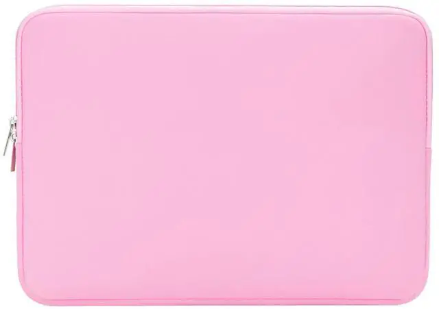 Alt view image 7 of 7 - Soft Padded Zipper Protective Laptop Sleeve for 15" Devices, Fits 15.4" MacBook Pro/Air A3448/A3241/A2941/A3114/A1938/A1707/A1990,Pink