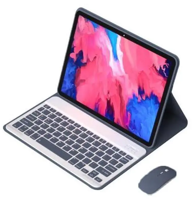 Alt view image 5 of 7 - Detachable Bluetooth Wireless English Layout Keyboard & Mouse Combo Tablet Case for Xiaomi Pad 6 / Mi Pad 6 Pro 11 Inch 2023, Lavender Gray