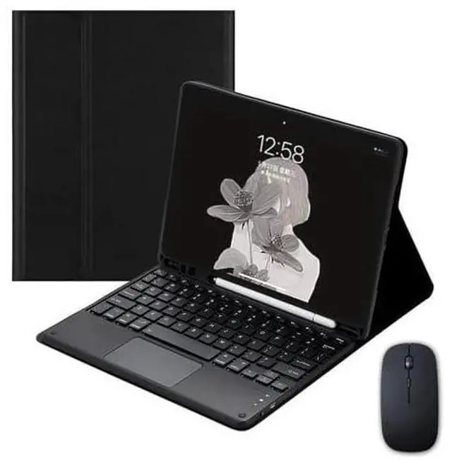 Alt view image 6 of 7 - Detachable Wireless English Touchpad Keyboard & Mouse Folio Case with Pencil Holder & Adjustable Stand for Samsung Galaxy Tab A9+ / A9 Plus 11 Inch (SM-X210/X215/X216/X218), Black