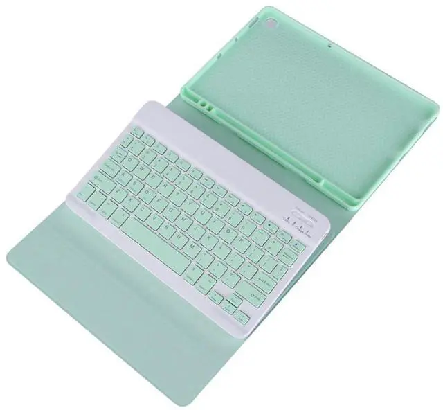 Alt view image 7 of 7 - Detachable English Layout Keyboard & Mouse Folio Stand Case with Pencil Holder for Samsung Galaxy Tab A7 10.4 Inch 2020/2022 (SM-T500/T503/T505/T507/T509) (Pink)