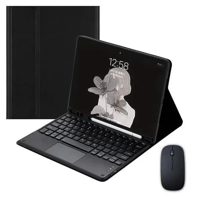 Alt view image 6 of 7 - Detachable Rechargeable Trackpad Keyboard & Mouse Combo Case with Pencil Holder & Adjustable Stand for Samsung Galaxy Tab A7 10.4 Inch (SM-T500/T503/T505/T507/T509) (Black)