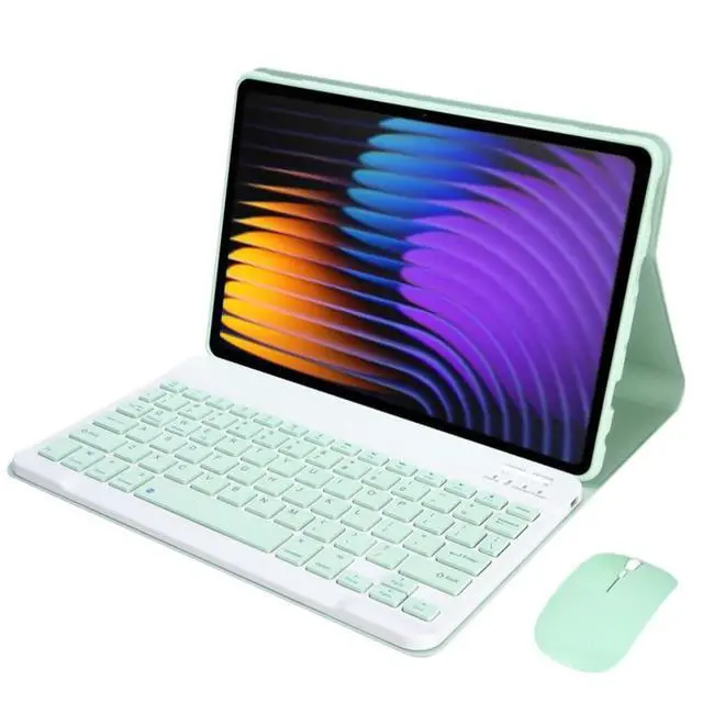 Alt view image 5 of 7 - Keyboard & Mouse Case for Xiaomi Pad 7 / Pad 7 Pro 11.2", Detachable Rechargeable English Keyboard with Stand Cover, Mint