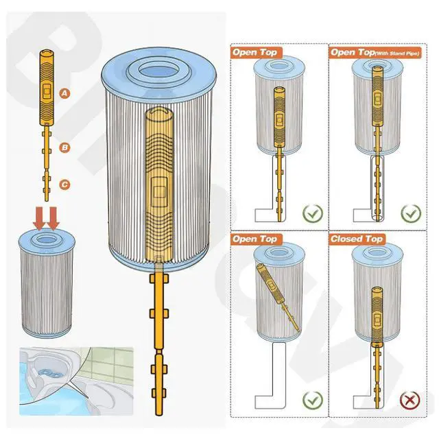 Alt view image 4 of 5 - Nature2 Mineral Filters Sticks for Hot Tub Swimming Pool (Yellow,2-Pack)