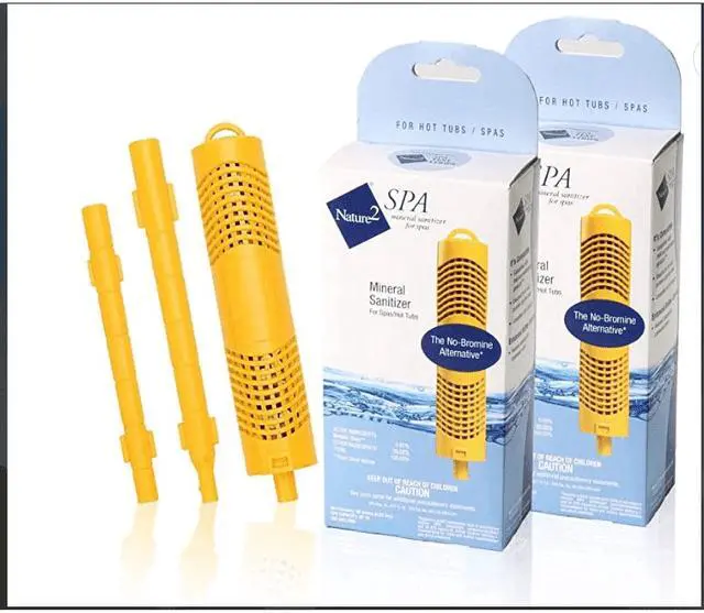 Main image of Nature2 Mineral Filters Sticks for Hot Tub Swimming Pool (Yellow,2-Pack)