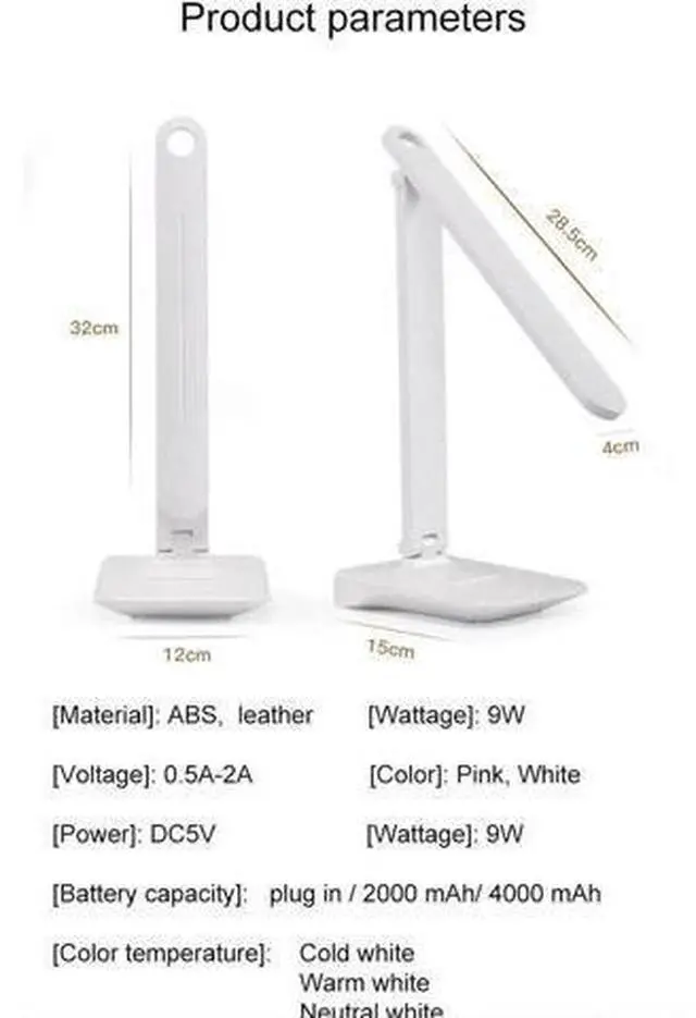 Alt view image 2 of 5 - 2020 New 4000mah 2000mah LED Desk Lamp 3 Mode Lighting Brightness Rechargeable USB Learning Table Lamp for Study ZZD0017