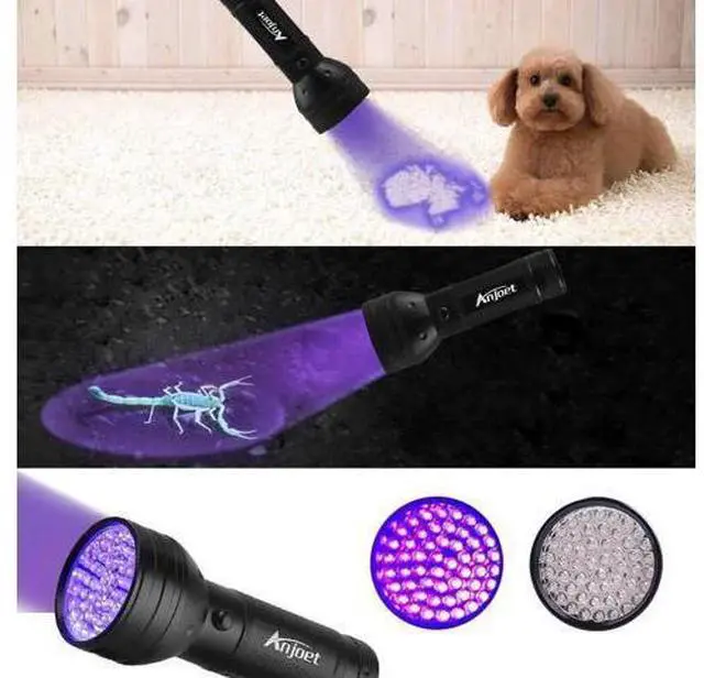 Alt view image 3 of 5 - High quality UV Light 51LED 21LED 100LED UV Light 395-400nm LED UV Flashlight torch light lamp safety UV detection