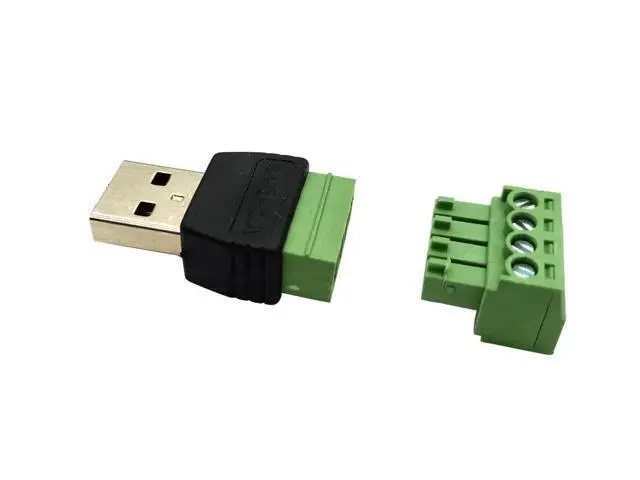 Alt view image 5 of 6 - BUCIER 4Pack USB A Male & Female to 4 Pin Screw Terminal Solderless Bolt Screw Terminals Converter Charging Adapter