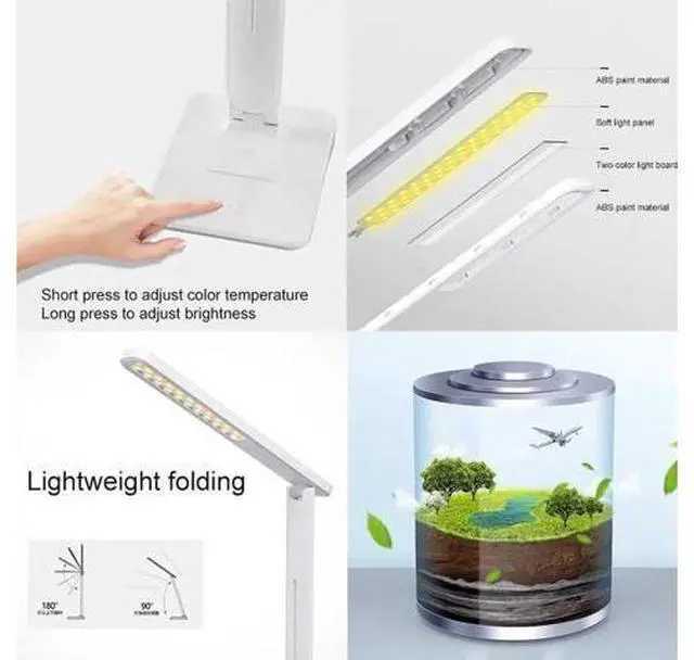 Alt view image 4 of 5 - 2020 New 4000mah 2000mah LED Desk Lamp 3 Mode Lighting Brightness Rechargeable USB Learning Table Lamp for Study ZZD0017