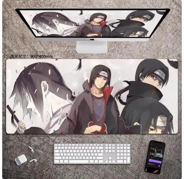 Main image of Anime NARUTO mouse pad Extended Gaming Mouse Pad with Stitched Edges, Large Mouse pad with Non-Slip Rubber Base for Work & Gaming, Office & Home
