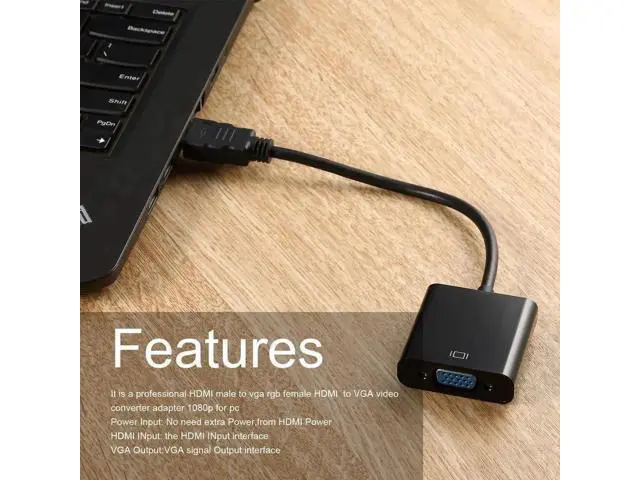 Alt view image 3 of 5 - to VGA Cable Male To VGA RGB Female To VGA Video Converter Adapter 1080P For PC Male-Female Converter Cable